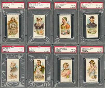 1889 N222 Kinney "Leaders" PSA-Graded Collection (14 Cards)